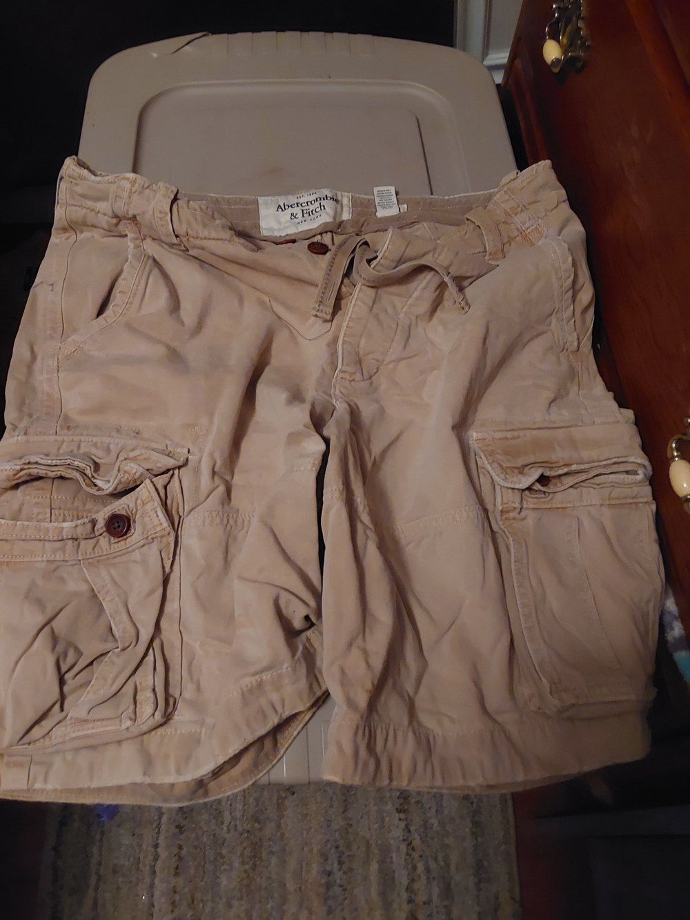 Abercrombie & Fitch Men’s Tan Cargo Shorts